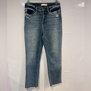 Flying Monkey Distressed Blue Straight Leg Jeans